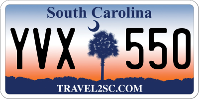 SC license plate YVX550