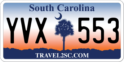 SC license plate YVX553