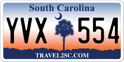 SC license plate YVX554