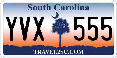 SC license plate YVX555