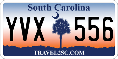 SC license plate YVX556