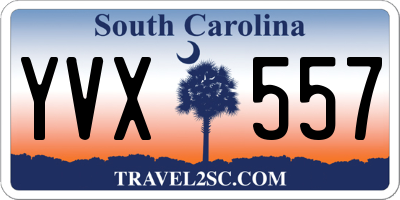 SC license plate YVX557