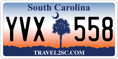 SC license plate YVX558