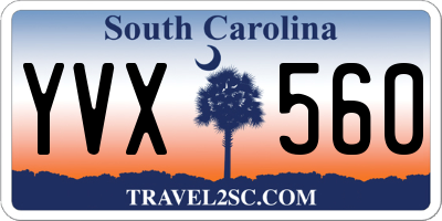 SC license plate YVX560