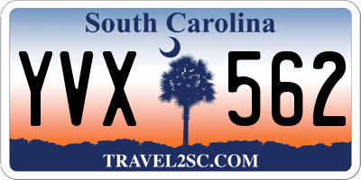 SC license plate YVX562