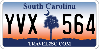 SC license plate YVX564