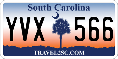 SC license plate YVX566