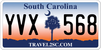 SC license plate YVX568