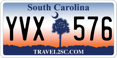 SC license plate YVX576