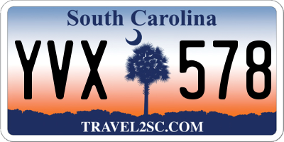 SC license plate YVX578