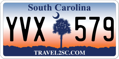 SC license plate YVX579