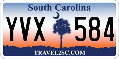 SC license plate YVX584