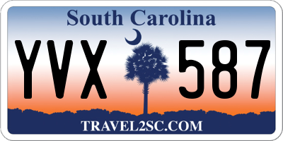 SC license plate YVX587