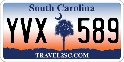 SC license plate YVX589
