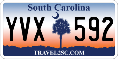 SC license plate YVX592