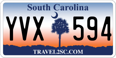 SC license plate YVX594