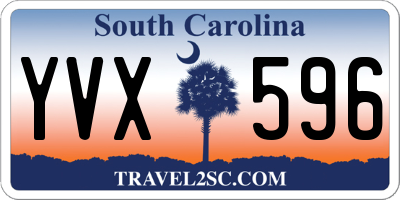 SC license plate YVX596