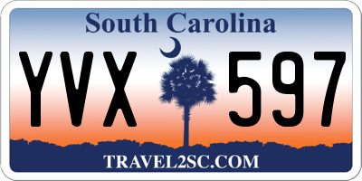 SC license plate YVX597