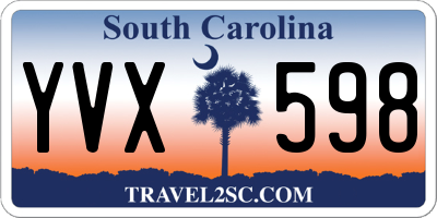 SC license plate YVX598