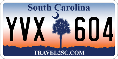 SC license plate YVX604