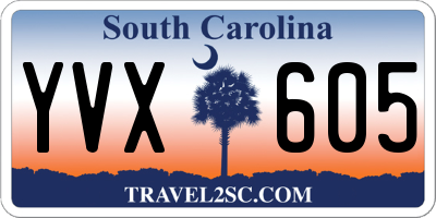 SC license plate YVX605