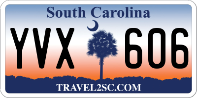 SC license plate YVX606
