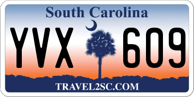 SC license plate YVX609