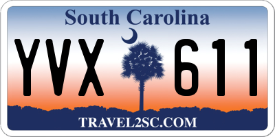 SC license plate YVX611