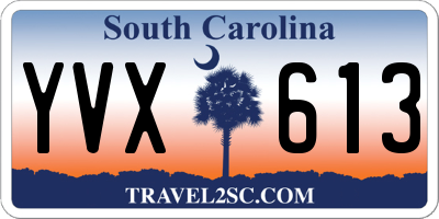 SC license plate YVX613