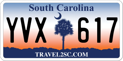 SC license plate YVX617