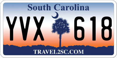 SC license plate YVX618