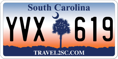 SC license plate YVX619