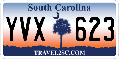 SC license plate YVX623