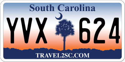 SC license plate YVX624
