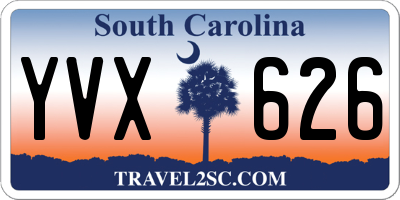 SC license plate YVX626