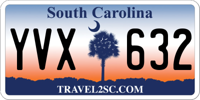 SC license plate YVX632