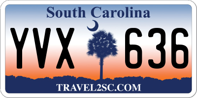 SC license plate YVX636
