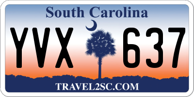 SC license plate YVX637