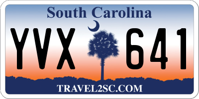 SC license plate YVX641