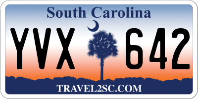 SC license plate YVX642