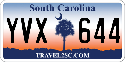 SC license plate YVX644