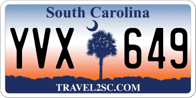 SC license plate YVX649