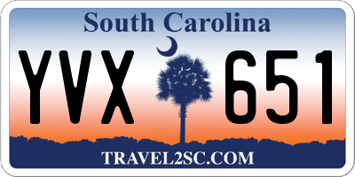 SC license plate YVX651