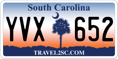 SC license plate YVX652