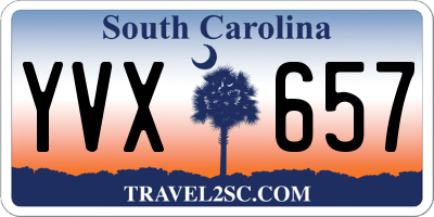 SC license plate YVX657