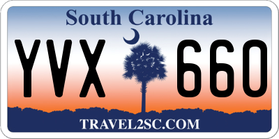 SC license plate YVX660
