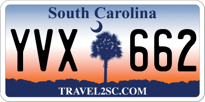 SC license plate YVX662