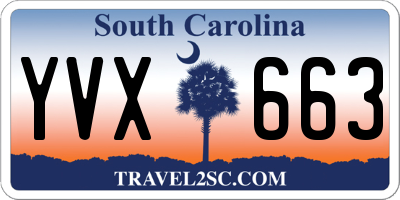 SC license plate YVX663