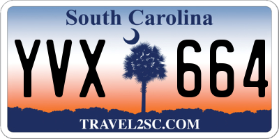 SC license plate YVX664