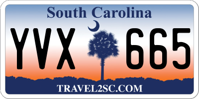SC license plate YVX665